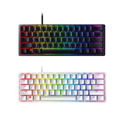 China Multimedia Keys For Razer Mini Gaming Mechanical Keyboard Clicky Linear Chaser Optical Switch 61 RGB Key Wired Keyboard For PC Gamer Back/Si for sale