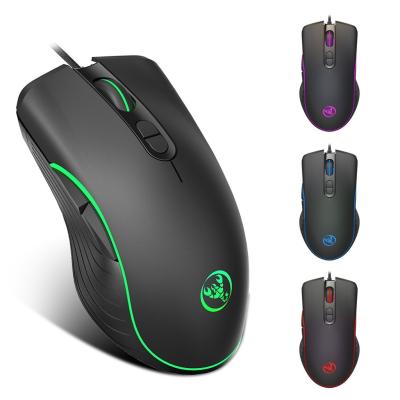 China 3D For Hxsj A869 7 Color Led Fiber Usb Wired Mouse For Professional Computer Gaming Gamers Raton Para juegos Con Cable for sale