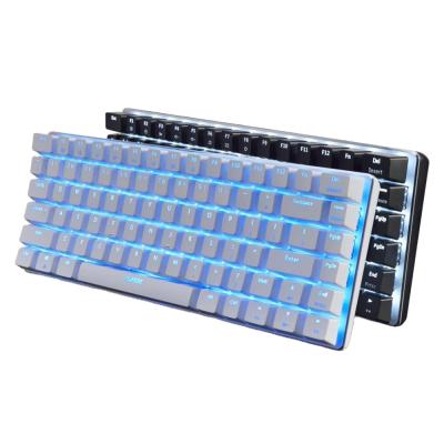 China Plug and play for Ajazz AK33 Mechanical Gaming Keyboard Black / Blue Switch 82 Keys Wired Keyboard for PC Games Ergonomic Cool LED Backlit for sale