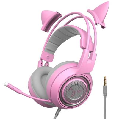 China Soft Leather For SOMIC G951S Wired Headset 3.5mm Cat Ear Cute Headphone Over-Ear For Gaming Live Headphone With Microphone For PS4 Xbox Gamer for sale