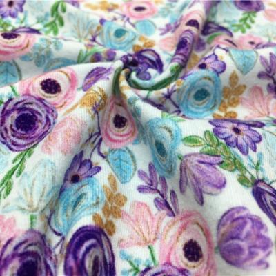 China Custom Digital Printed High Quality 100% Pure Cotton Fabric Tear-Resistant Cotton Knitted Jersey Fabric For Cloth for sale