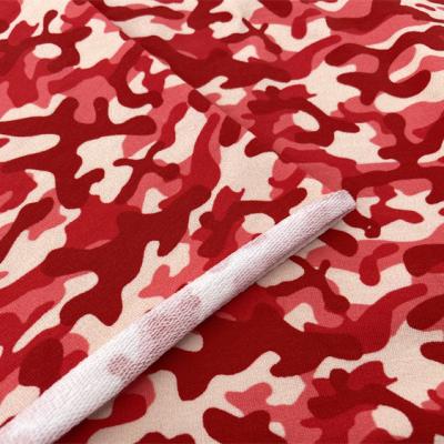 China New Arrival 280gsm Heavy Cotton Cloth Camouflage Custom French Terry Hoodie Fabric Shrink-Resistant for sale