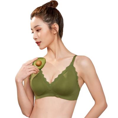 China Custom Full Cup Quick Dry Women's New Fashion Bonded Fit-Straps Comfortable Jelly Bra for sale