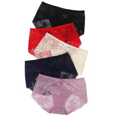 China Breathable Women Briefs Lace Panty Design Woman Lace Lingerie Panties New Young Girls Lace Up Brief Panties Underwear for sale