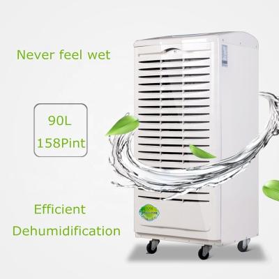 China Ce Commercial Portable Air Conditioner Room Air Dehumidifier 90L Purifier Hotel Air Dehumidifier Compressor Plastic Refrigerant for sale