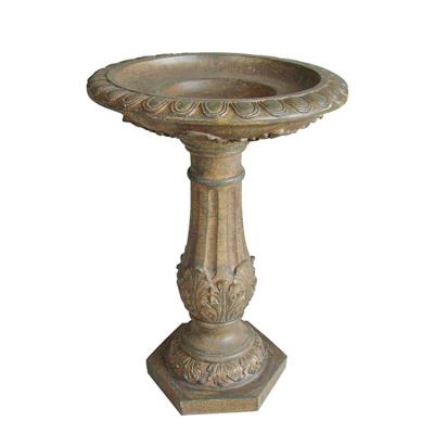 China Easy To Move And Clean China Made Outdoor Garden Fiberglass Birdbath Bowl Fountain for sale