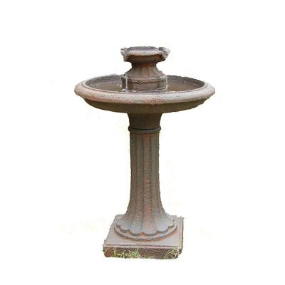 China Easy to Move and Clean Best Selling Outdoor Garden Decoration Fiberglass Bird Bath Water Fountain for sale