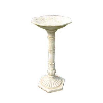 China Easy To Move And Clean Cheap Price Outdoor Antique Fiberglass Fiberglass Sandstone Material Resin Bird Stand Garden Bowl Bathpet for sale