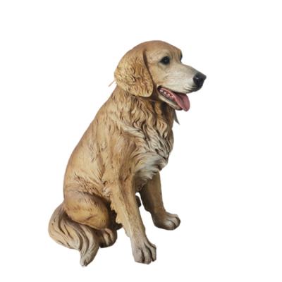 China Easy to Move and Clean Customized Wholesale Fiberglass Resin Dog Statue Animals Garden Decorations High Detailed Garden Home Ornament for sale