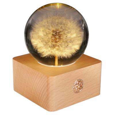 China 2022 led bluetooth speaker resin dandelion flower bluetooth music speaker touch flower real preserved rose glass dandelion for sale