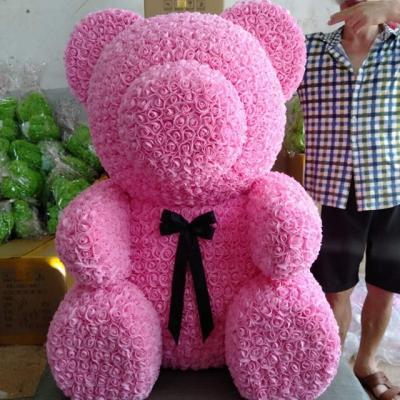 China Beautiful Gift Pe Artificial Flower Rose Merry Bear News Christmas Gift Ideas Gifts for sale