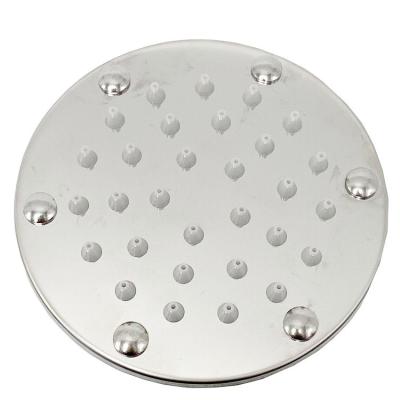 China Without Diverter 201 stainless steel 4 inch round spray top shower head with nail for sale