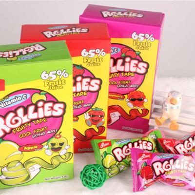 China Rollies Natural Fruity Strip Soft Gummy Candy for sale