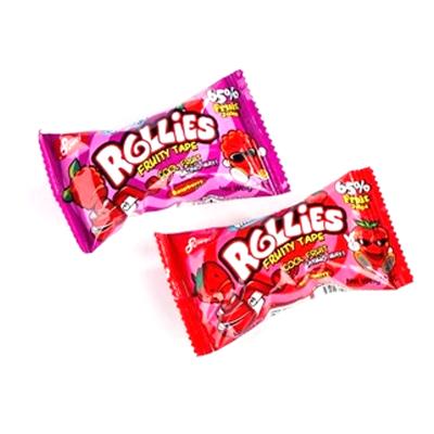 China 65% Fruit Juice Rollies Fruit Gummy Candy for sale