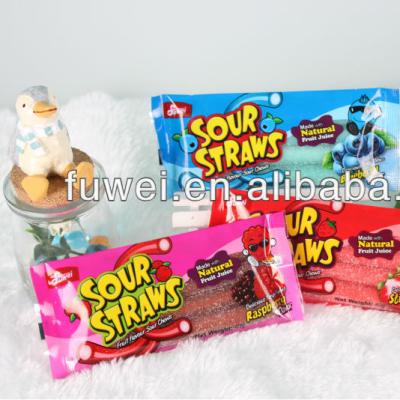 China 2014 New Halal Meat Straw Belts Sour Candy Stick for sale