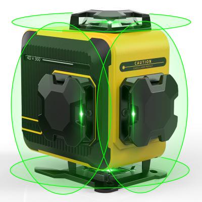 China M04CG 4D 360 Lazer Level Green Beam Laser Cross 16 Line Self Leveling Tile Tool 24.3*19.3*14cm for sale