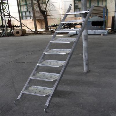 China Insulation Ladders Q235 Industrial Stair Platform Step Ladder Scaffolding Ladder JNF GROUP for sale