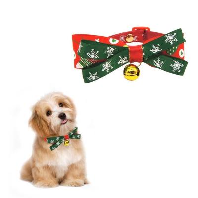 China Viable Christmas Series Pet Supplies Dog Bowknot Collar Custom Size Cat Bow Tie Luxury Dog Collar for sale