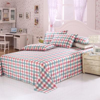 China Disposable Modern Cotton Lattice 100% Custom Print Bed Sheet Set Twin for sale