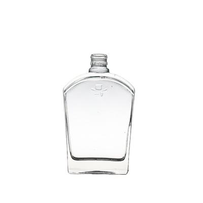 China Super Wine Glass Bottle Factory Flint Spirits Liquor Glass Bottle For Vodka 375ml Rum Glass Bottle for sale