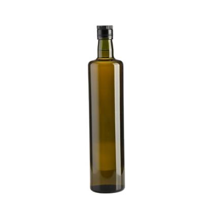 China Wine 250ml 500ml 750ml Square Or Round Luxury Frying Oil 1L Olive Oil Glass Bottle With Metal Lid for sale