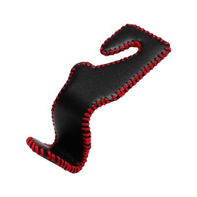 China Luxury Car Seat Headrest Storage Hook Clips and Bags PU Leather Car Back Seat Hook for sale