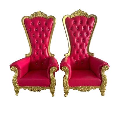 China Modern Events Royal High King Throne Wedding Back Chair For Sale for sale