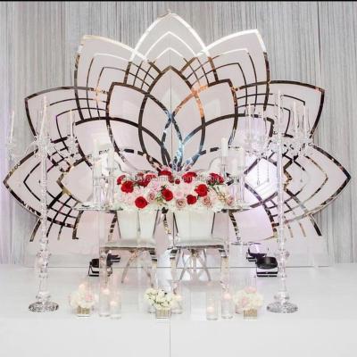 China Wedding Party Event Decoration Elegant Silver PVC 2022 New Design Flower Backdrop For Wedding Party for sale