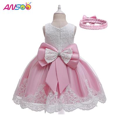 China Anti-Wrinkle Baby Clothing Girl Dress for Kids Infant Princess Party Gown Wedding Baby Dresses Lace 1st Birthday Dress Kids for sale