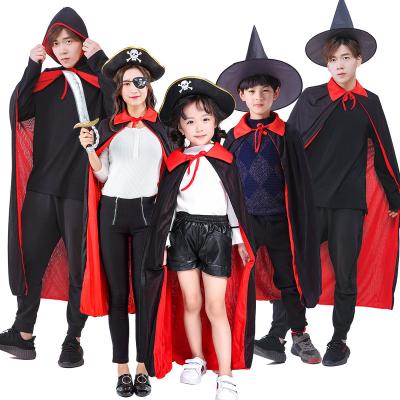 China 2022 Wholesale Hot Selling Superhero Silk Cape Polyester Halloween Christmas Hero Cape Kids Halloween Set for sale