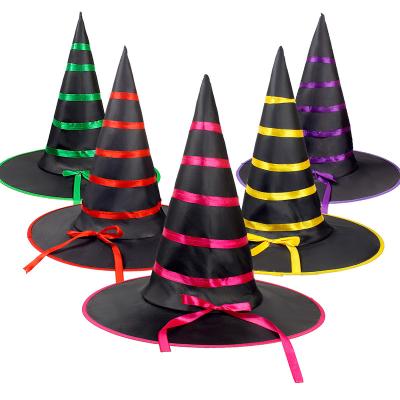 China Both adults and children can use the Pumpkin Print Wizard Hat Witch Hat for Halloween Party Costume Decorations for sale