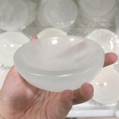 China Wholesale High Quality Natural Crystal Hand Carved Selenite Healing Bowl Decoration From China for sale