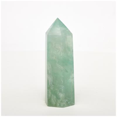 China China Crystal Spiritual Green Natural Fluorite Tower Wholesale Hot Sale For Decoration for sale