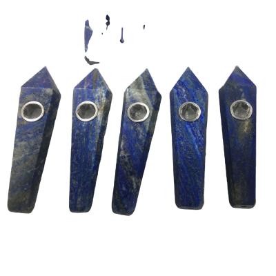 China China Wholesale Bulk Crafts Natural Lapis Lazuli Polishing Crystal Smoking Pipe for sale