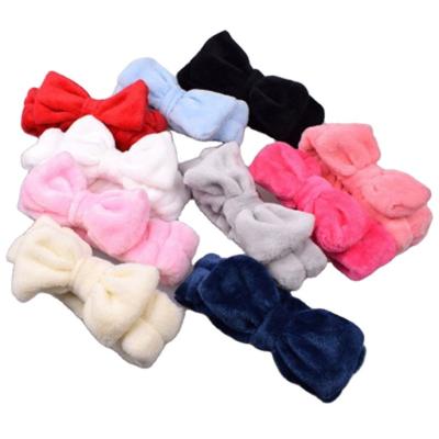 China New Sweet Letter Headbands Elasticity Makeup Women Bows Wash Face Headbands Girls Cute Designer Headwear Hair Accessories for sale