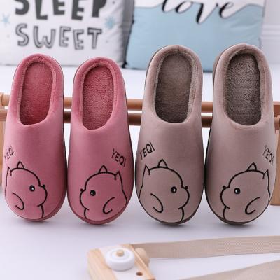 China Fashion trend floor autumn and winter household woolen indoor slippers to keep warm couples velvet home super soft slippers for sale