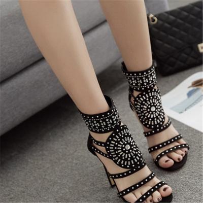 China Fashion Trend Women Fashion To Stick A Drill Sandals Exotic Summer Luxury Elegant High Heels Shoes for sale