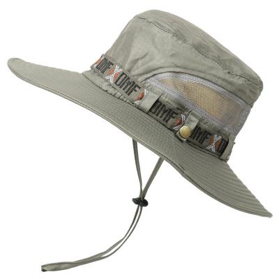 China Wholesale Panama Safari Hunting Hiking Fishing Sun Wide Brim Summer Sunshade 2021 Men Bucket Hat Boonie Hat Outdoor UV Protection Hat for sale