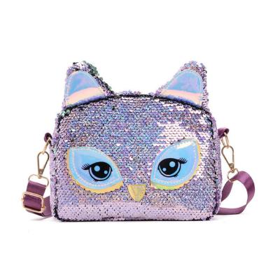 China Sequin Cross - Messenger Crossbody Shoulder Bag Cat Bag Women Girls Sequins Body Bag New Arrival Colorful Sequin Bag Small for sale