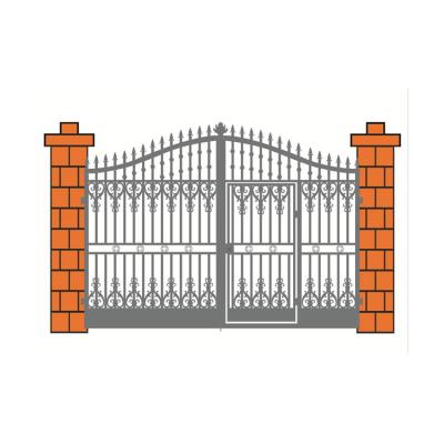 China Modern Classic Style Wrought Iron Fence Grill Designs Courtyard Railings For House for sale