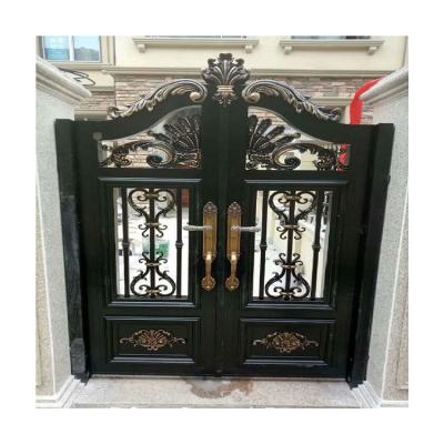 China Modern Cheap Price High Quality Design Factory Wrought Iron Front Gate for sale