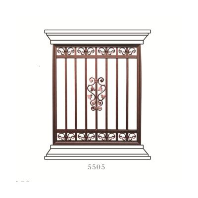 China Pressure Treated Security Window Grill Burglar New Modern Timber Iron Decorative Fixed Design for sale