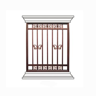 China Beautiful ornamental wrought iron window grill design of new modern apartment for sale