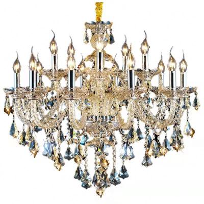 China Gold European K9 Quality Luxury Height Crystal Chandelier Contemporary Traditional Maria Theresa Large Hotel for sale