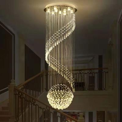 China SUPERCOW Application Hotel Lobby Modern Luxury Modern Classical Living Room Stairs Crystal Chandeliers for sale