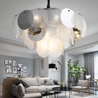 China Modern Modern Round Led Chandelier Home Living Room Bedroom Crystal Chandelier Luxury Crystal Glass Pendant Light for sale