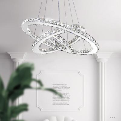 China Modern Minimalist High Quality Design Light Fixture Interior Acrylic Modern Living Room Ring Led Chandelier for sale