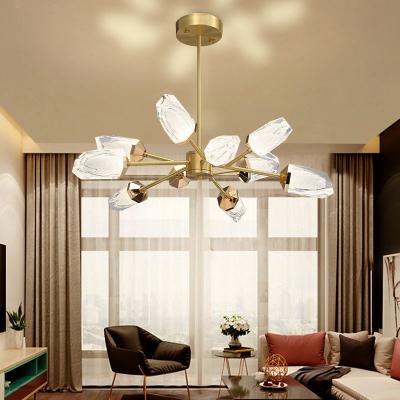 China Modern Nordic Modern Brass Gold Iron Chandelier Sputnik LED Ceiling Pendant Light Fixture for sale