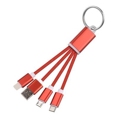 China Multi Function Data Transfer Cable Latest 4 In 1 Charging Nylon Braided Type C Cable Cell Phone Metal Usb Androide Cable Fast Charging Charging Cable For IOS for sale