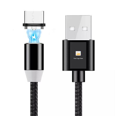 China Data Transfer Cable Multi Function Braided Degree Around Mobile Phone 2A Data USB Cable Micro Fast Charging Type-C 3 In 1 Magnetic Charger Cable for sale